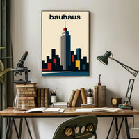 Modernist Skyline Geometric Design Poster - Abstract, Artistic, or Pop Culture Poster