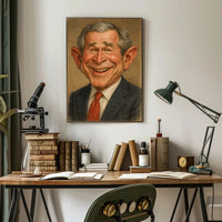 George W. Bush Caricature Poster PosterGoat