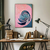 Swirling Mosaic Abstract Poster Wall Art Print