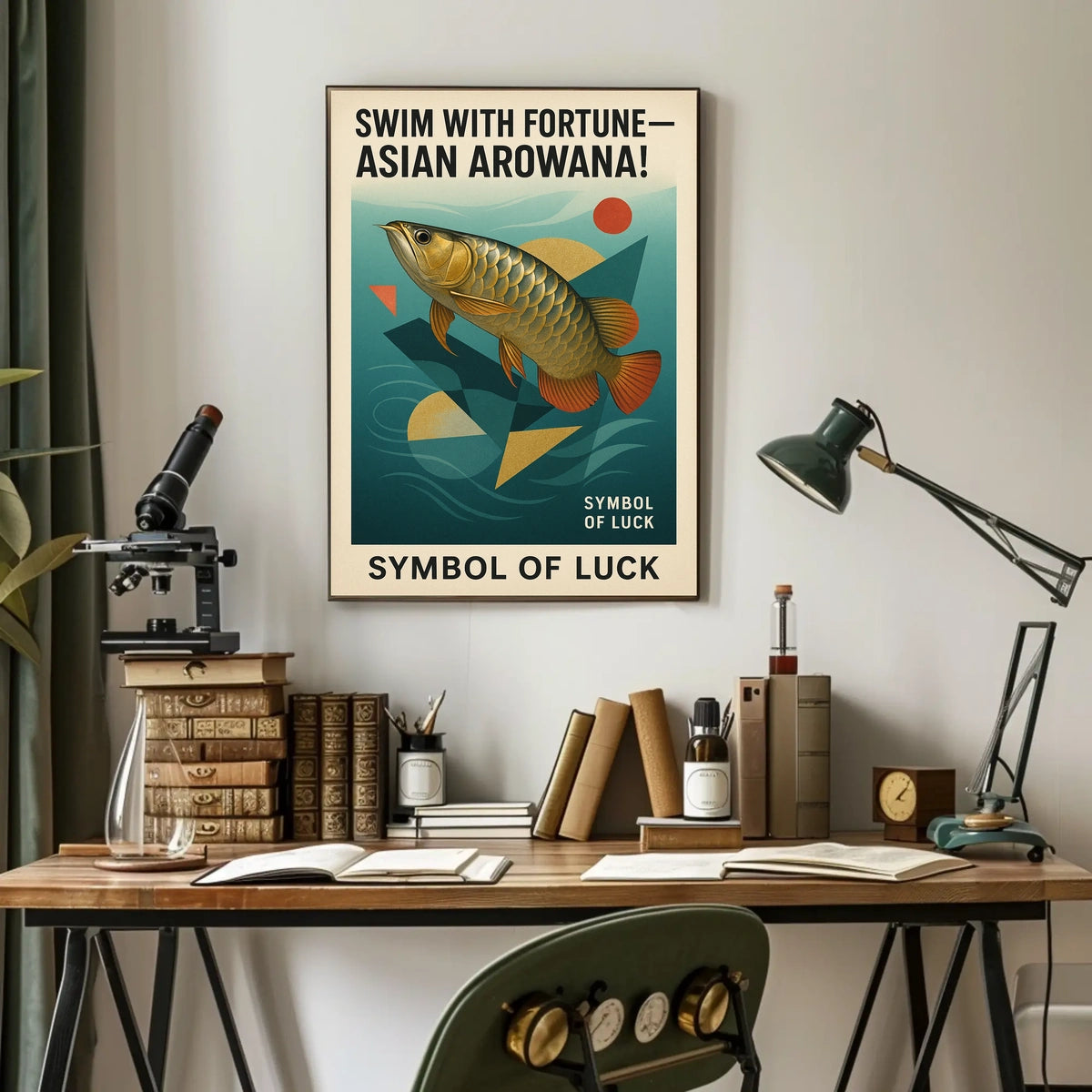 Swim with Fortune Asian Arowana Poster