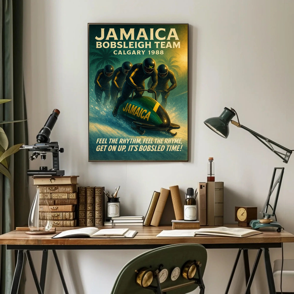 Jamaica Bobsleigh Team Calgary 1988 Poster