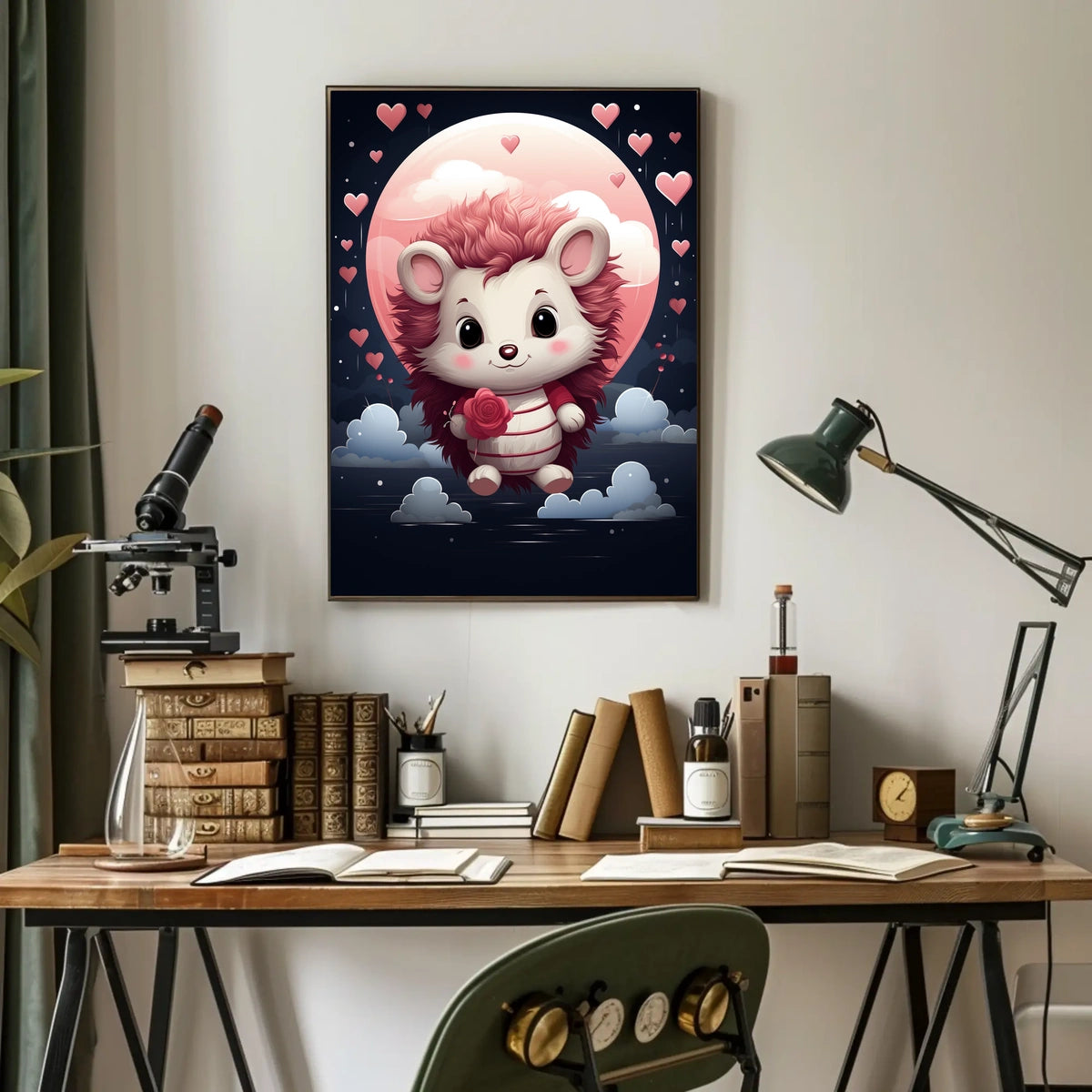 Moonlight Romance Digital Painting Poster