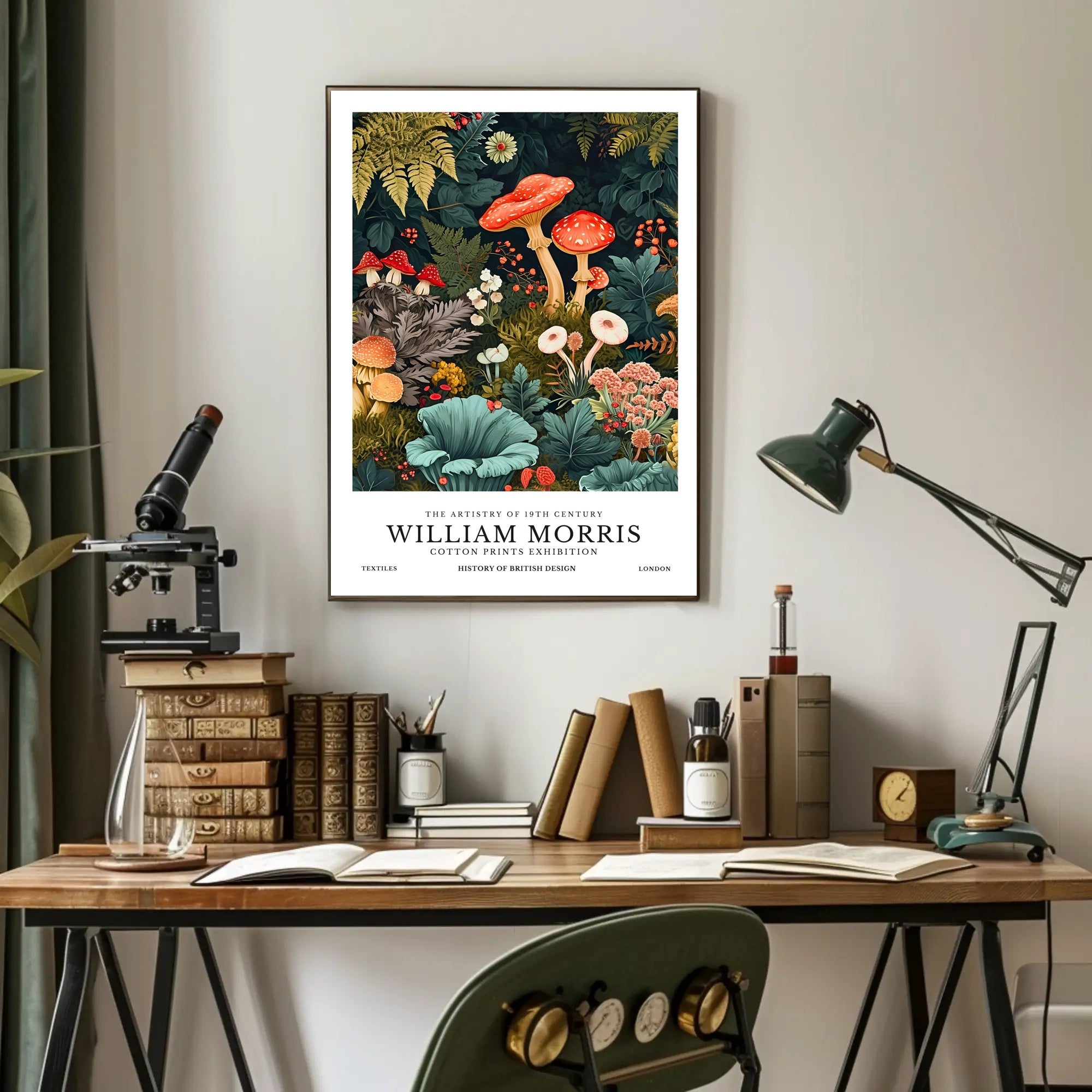 William Morris Cotton Prints Exhibition Poster