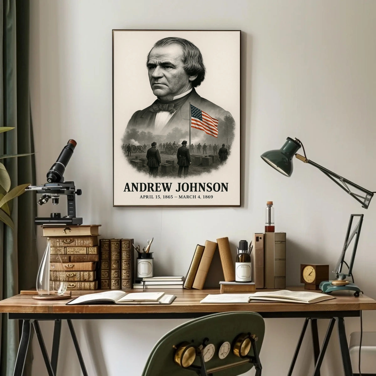 Andrew Johnson 17th President of the United States Reflections Poster