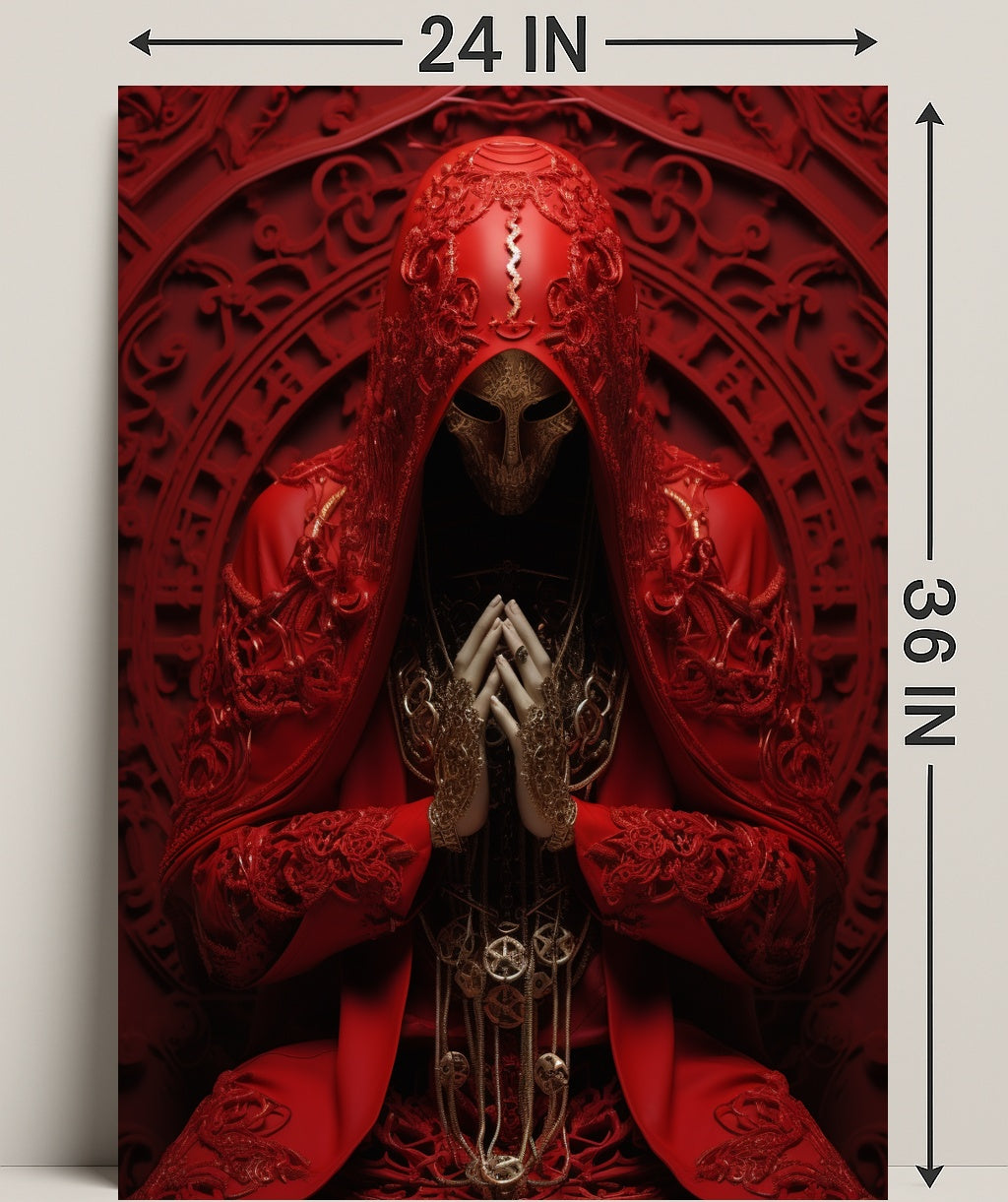 The Enigmatic Figure In Red Poster PosterGoat
