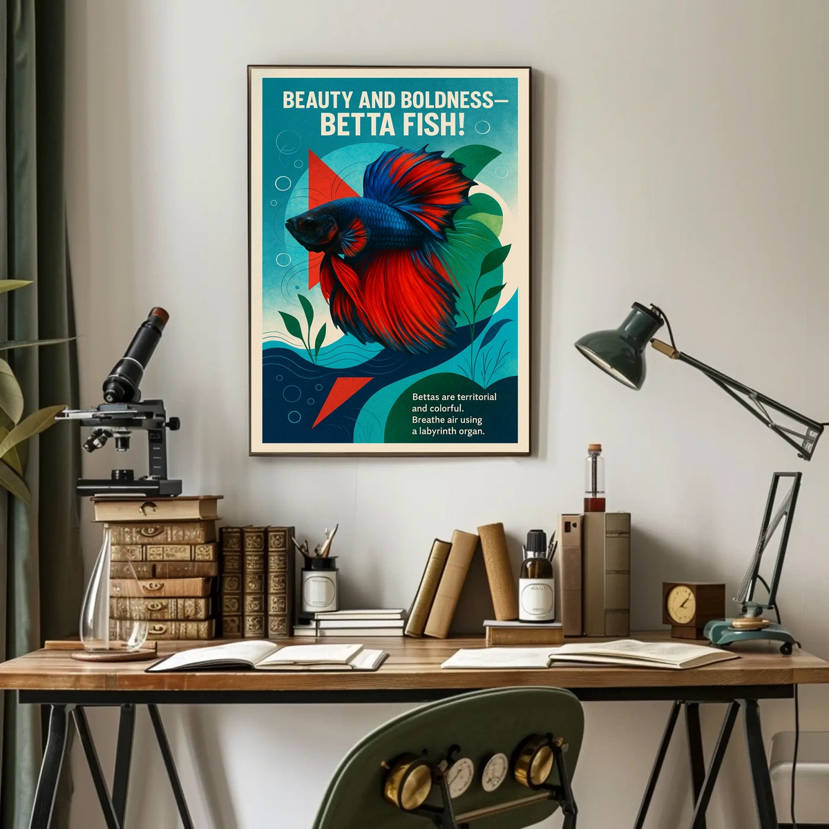 Beauty and Boldness Betta Fish Poster