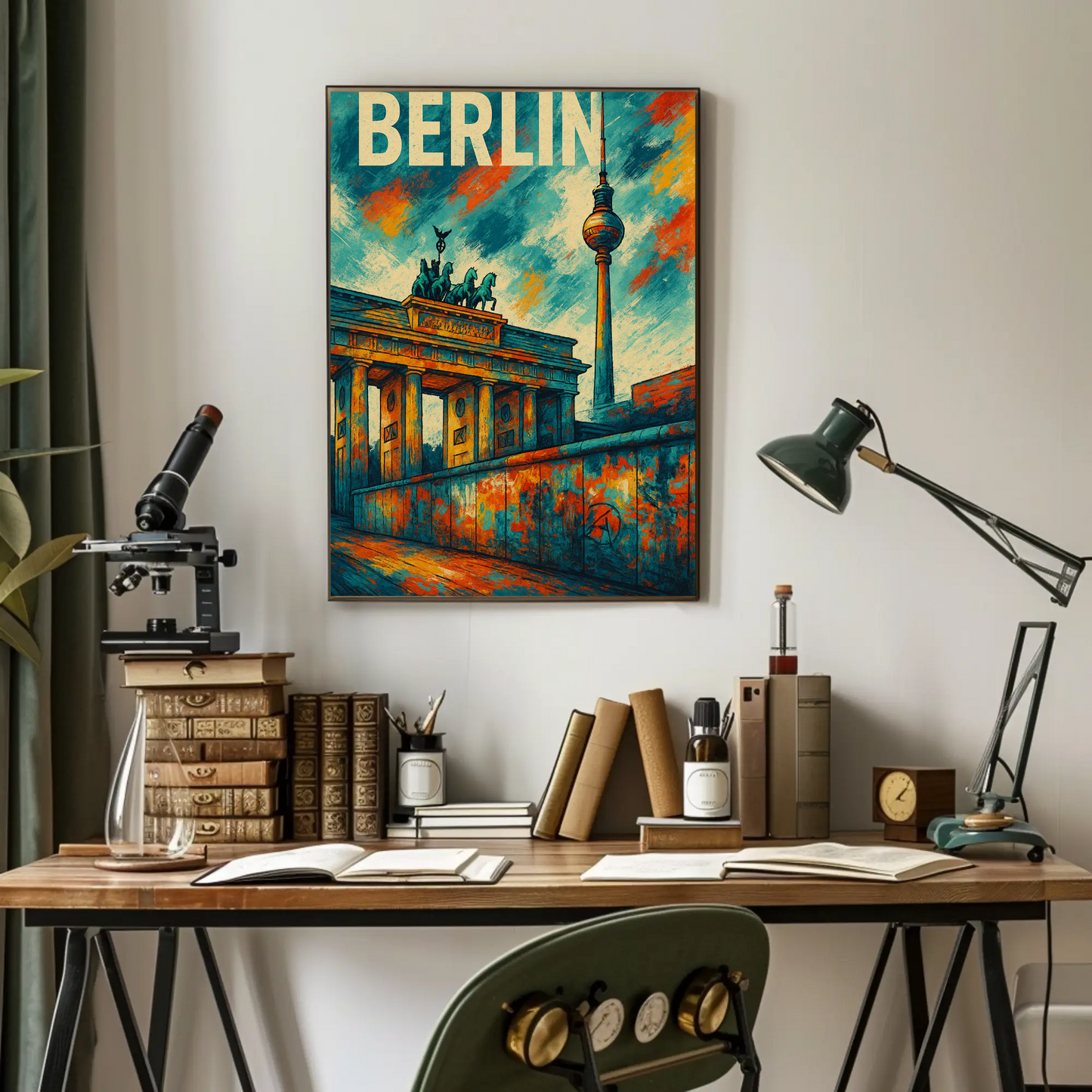Berlin Landmark Urban Edge Travel Poster