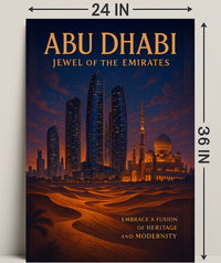 Abu Dhabi Jewel of the Emirates Travel Poster