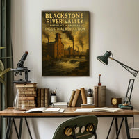 Blackstone River Valley Historic Industrial Revolution Scenic Travel Print Home Decor Poster