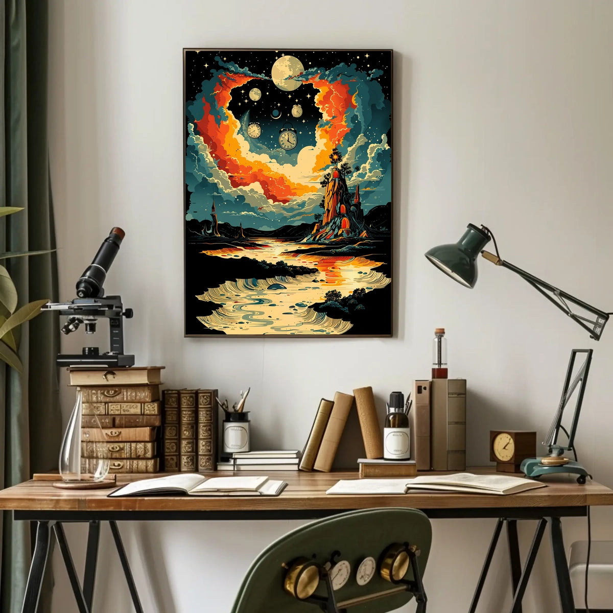 Timeless Dreamscape Dreamers Cosmic Surrealism Poster