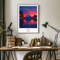 Louvre Pyramid Paris Cityscape Poster
