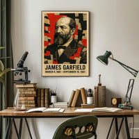 James A. Garfield 20th President of the United States Layered paper Collage Poster