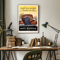 Opel Super 6 Advertisement Poster