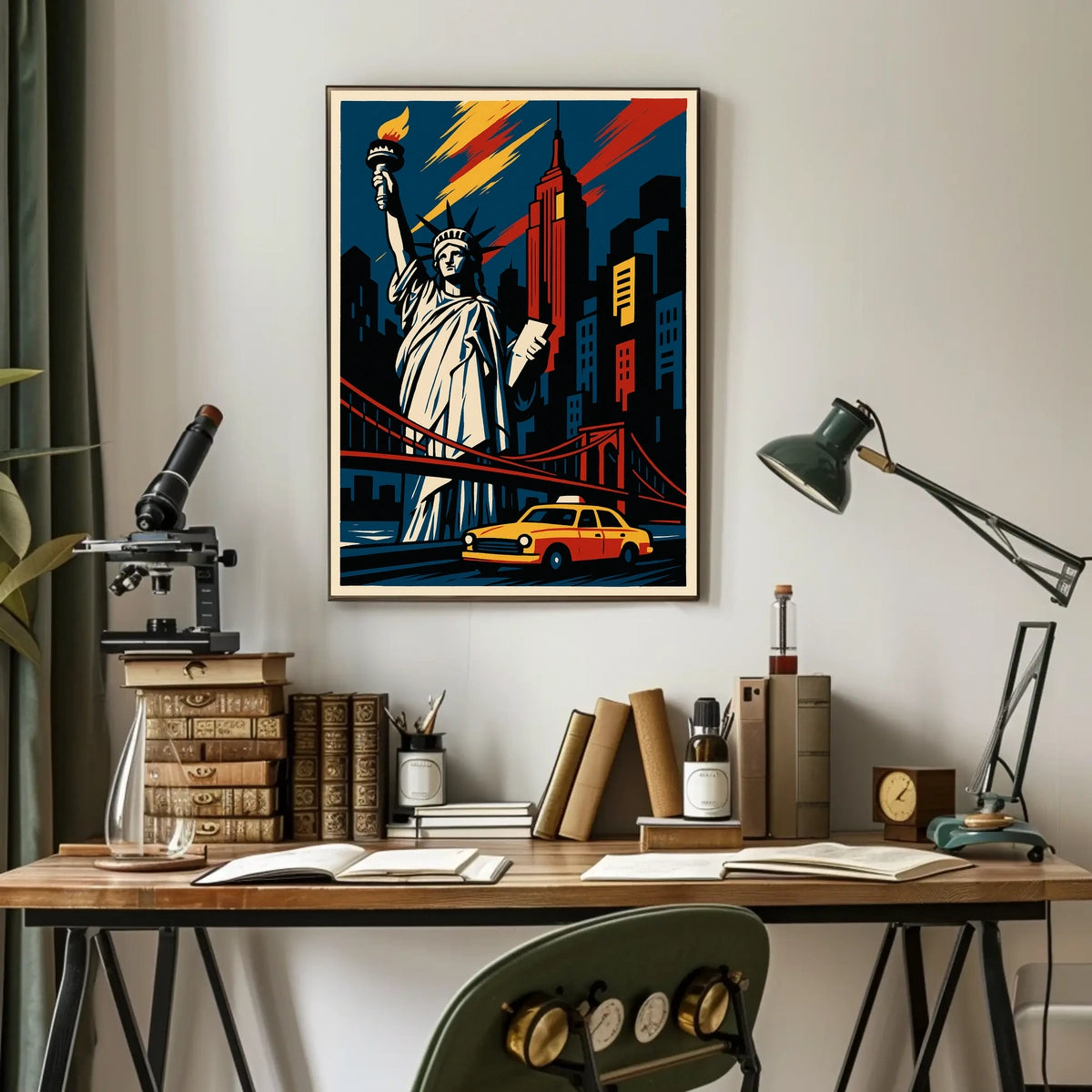 Iconic New York City Poster Bold Cityscape For Living Rooms