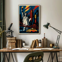 Iconic New York City Poster Bold Cityscape For Living Rooms