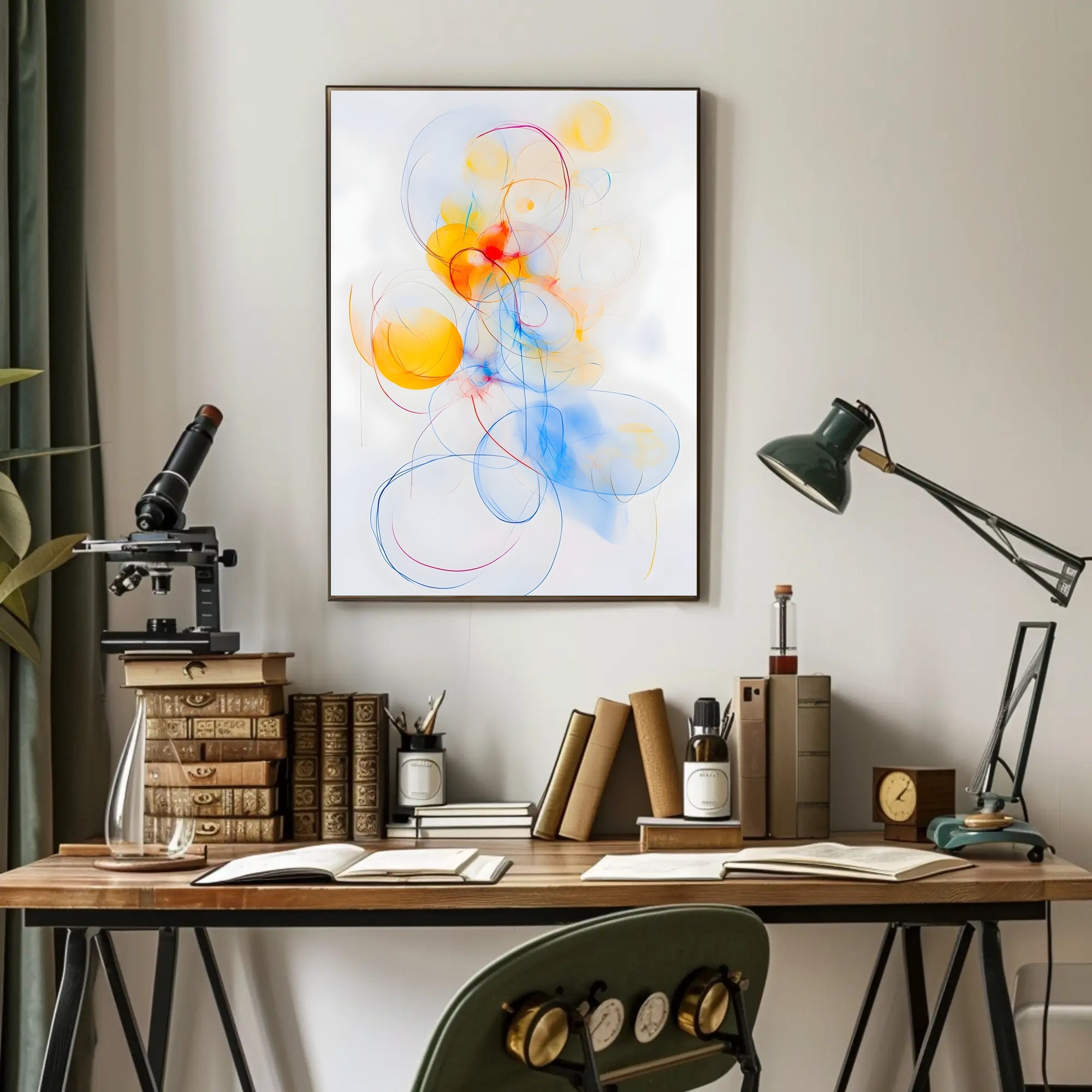 Abstract Whirl Poster Modern Abstract Wall Art