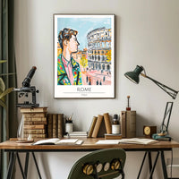 Contemporary Rome Illustration Poster PosterGoat