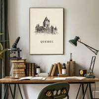 Quebec Architectural Illustration Poster