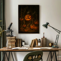 Halloween Alchemy Lab Pumpkin Vintage Collector Poster