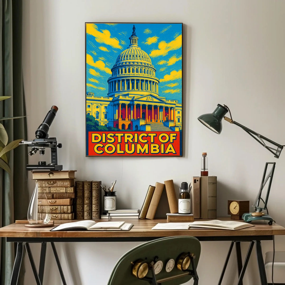 District of Columbia Capitol Art Poster