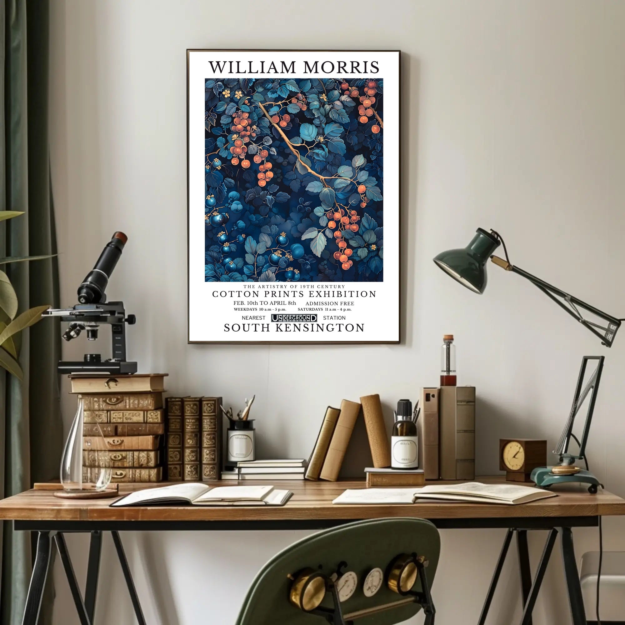 William Morris 19th Century Cotton Prints Poster
