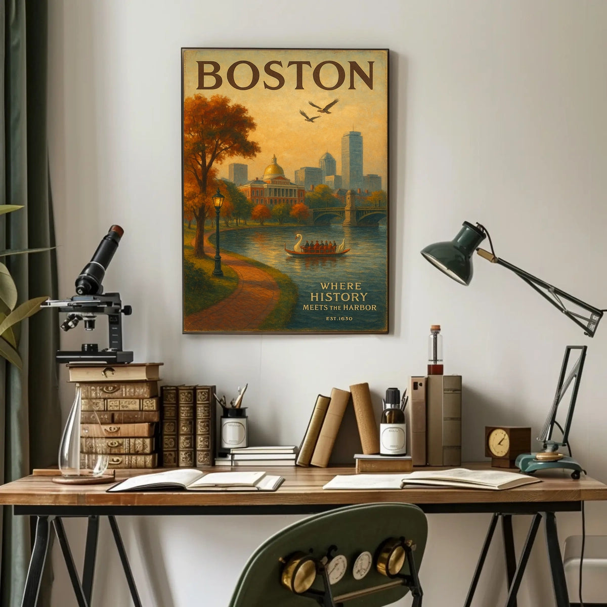 Boston Where History Meets the Harbor Poster