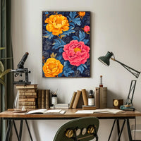 Vivid Floral Elegance Art Print - Abstract or Artistic Poster