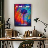 Grand Island Nebraska Scenic Minimalist Poster