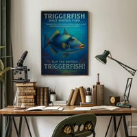 Triggerfish Ocean Art Print: Educational Animal Poster