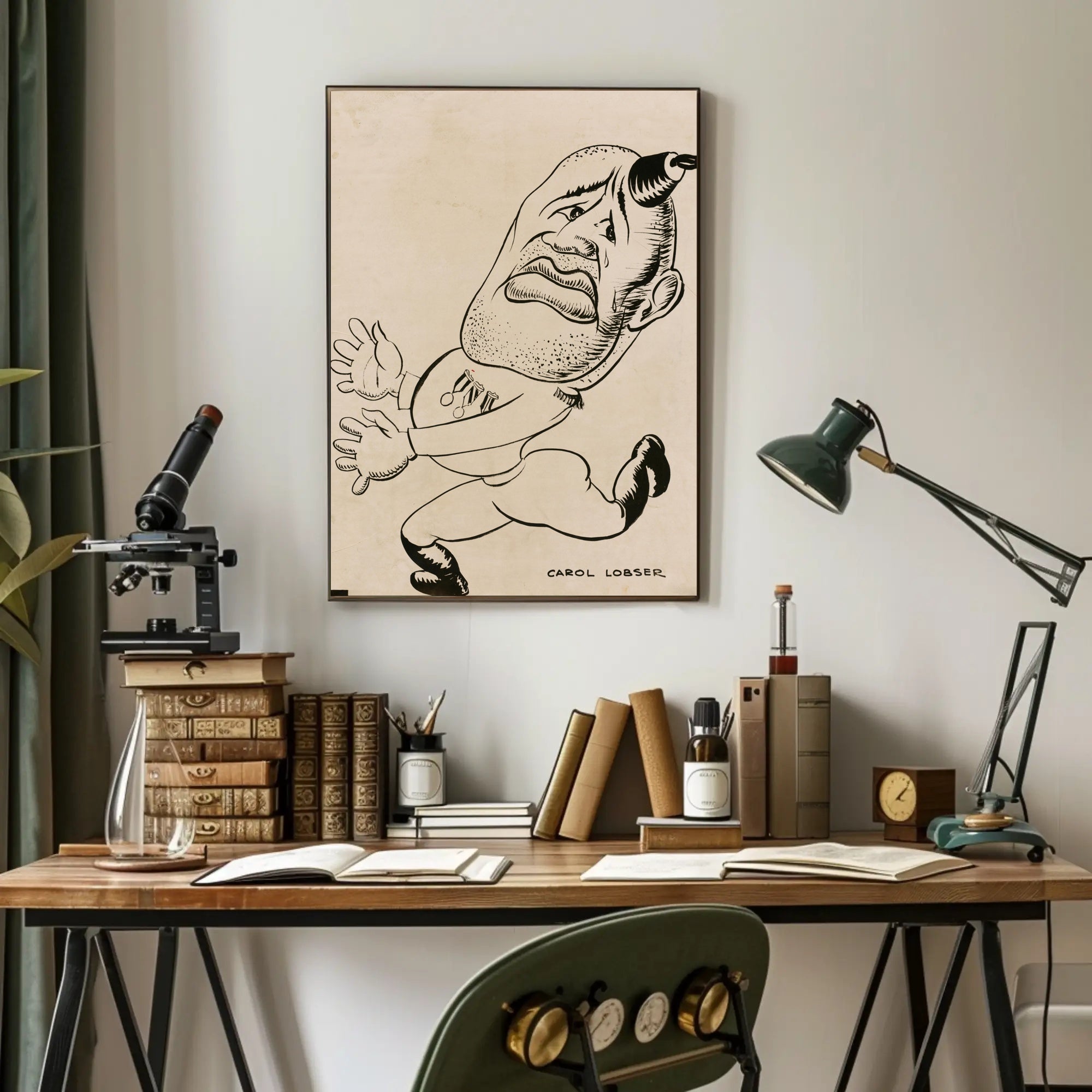 Quirky Character Illustration Poster PosterGoat