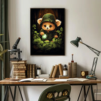 Adventure in the Enchanted Forest Poster for Kids Nursery