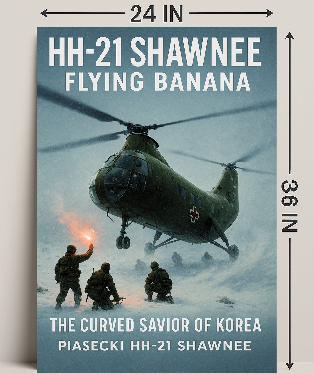 HH-21 Shawnee Flying Banana Poster PosterGoat