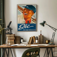 Vintage Ski and New Haven Travel Poster PosterGoat