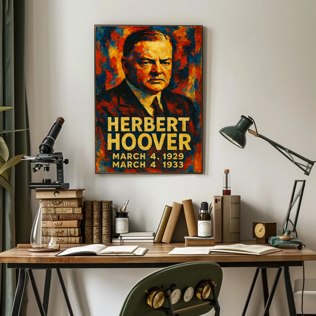 Herbert Hoover 31st President of the United States Glitch Hop Art Poster