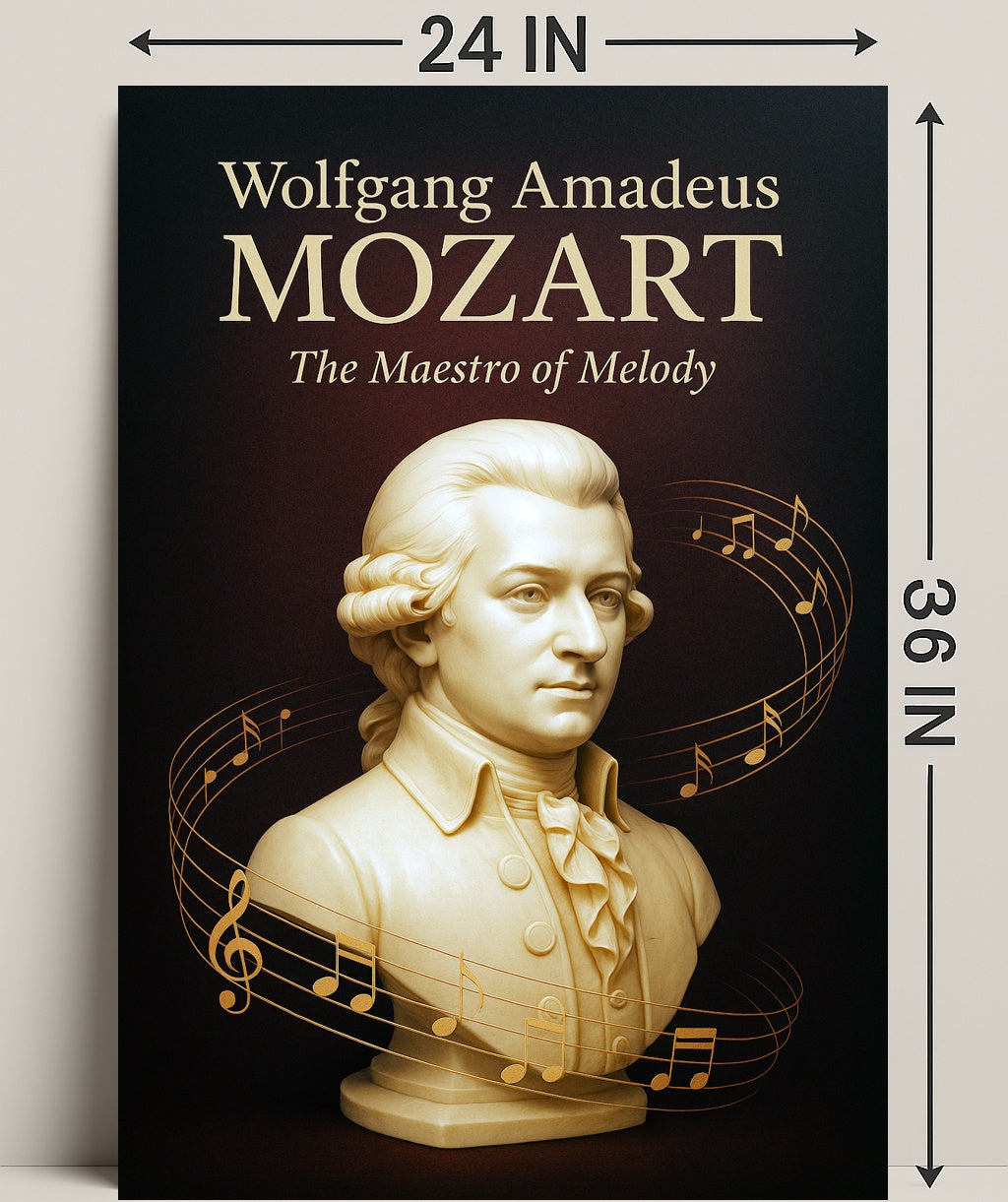 Wolfgang Amadeus Mozart The Maestro of Melody Poster PosterGoat