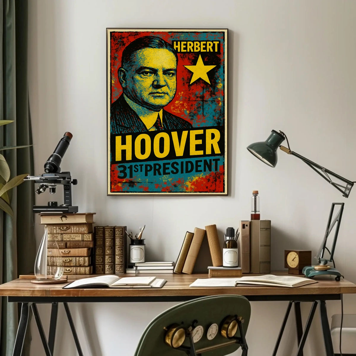 Herbert Hoover 31st President of the United States Graffiti Pop Art Poster