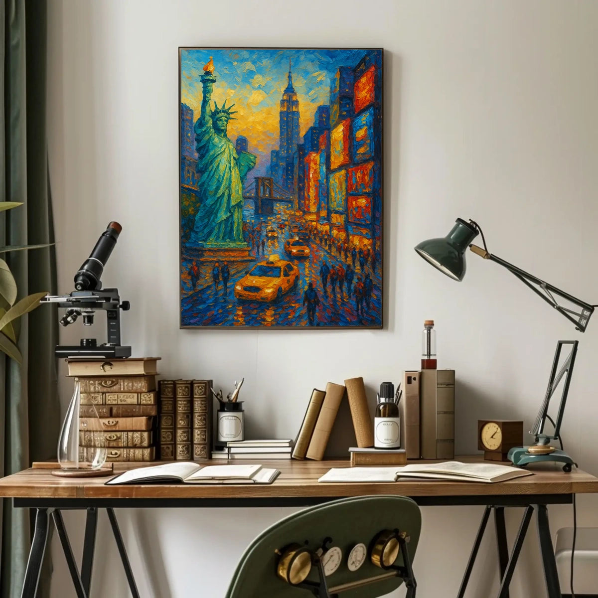 New York City Urban Landscape Poster Abstract Wall Art