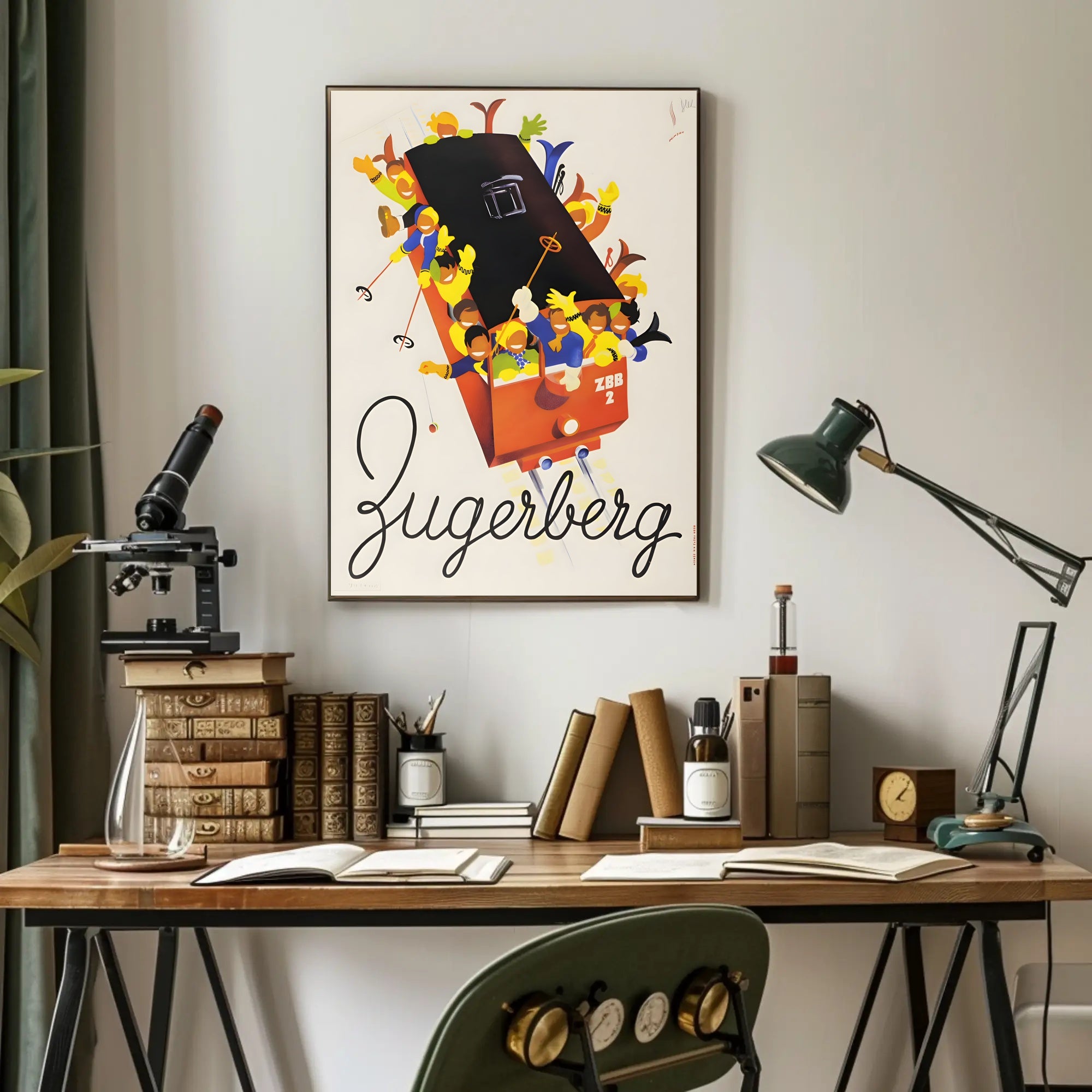 Cable Car Adventure in Switzerland Travel Poster PosterGoat