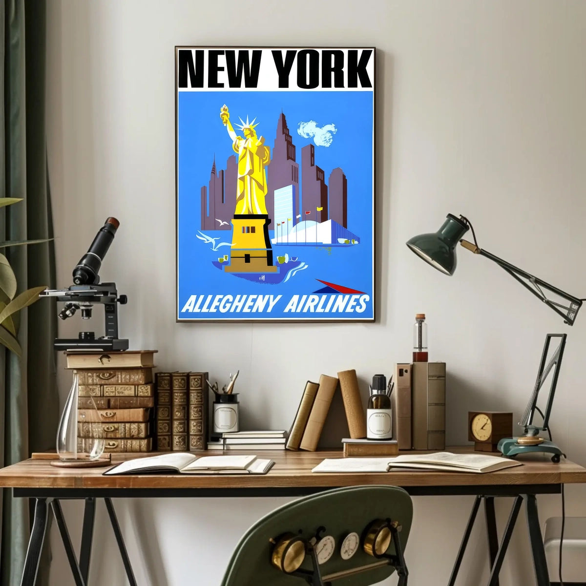 New York City Poster Abstract Iconic Travel Wall Art