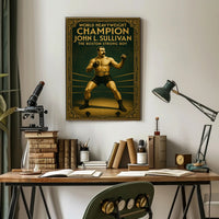 John L. Sullivan The Boston Strong Boy Poster PosterGoat