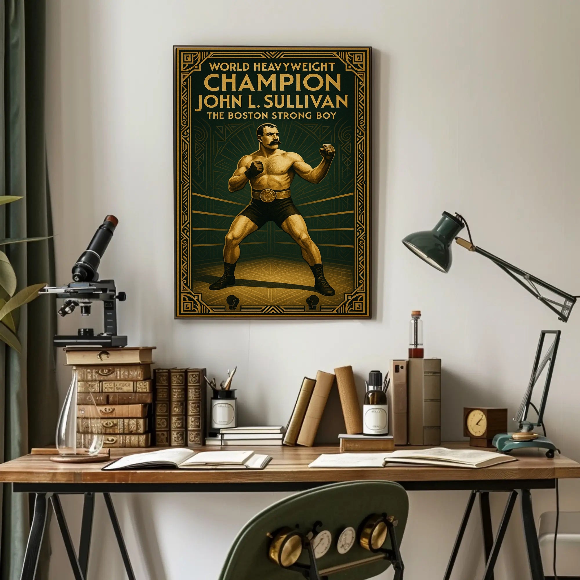 John L. Sullivan The Boston Strong Boy Poster PosterGoat