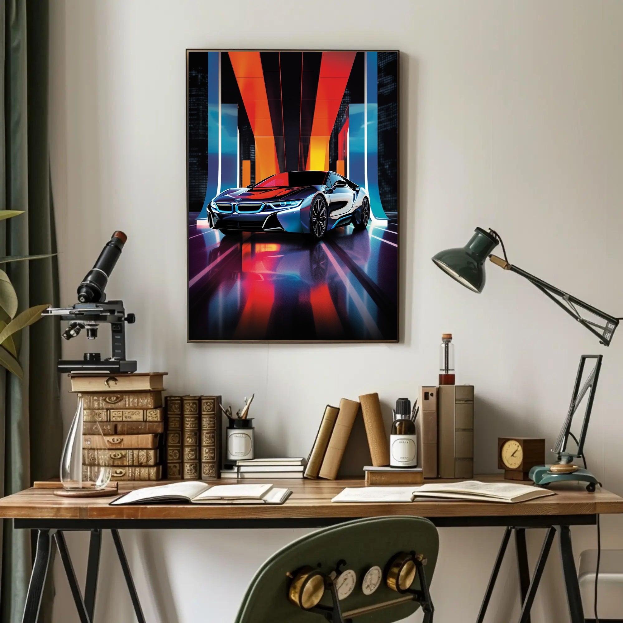 Futuristic Automotive Elegance Poster PosterGoat
