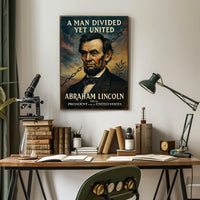 Abraham Lincoln A Man Divided Yet United Poster