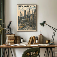 New York City Poster Timeless Urban Landscape Home Decor