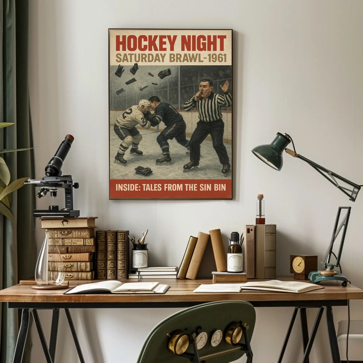 Hockey Night Saturday Brawl 1961 Poster