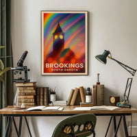 Brookings South Dakota Scenic Wanderlust Travel Photography Realism Minimalist Heritage Wall Art Poster
