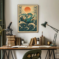 Otters Ocean Adventure Poster PosterGoat