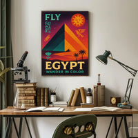 Egyptian Adventure Vibrant Pyramids Travel Poster PosterGoat