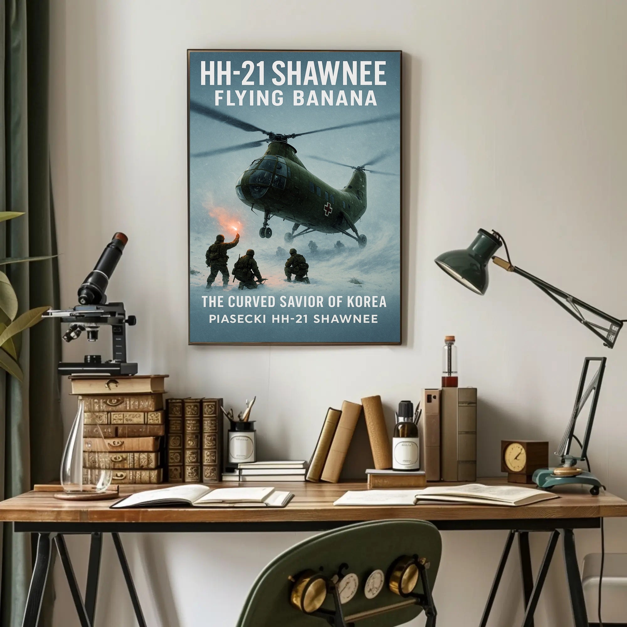 HH-21 Shawnee Flying Banana Poster PosterGoat