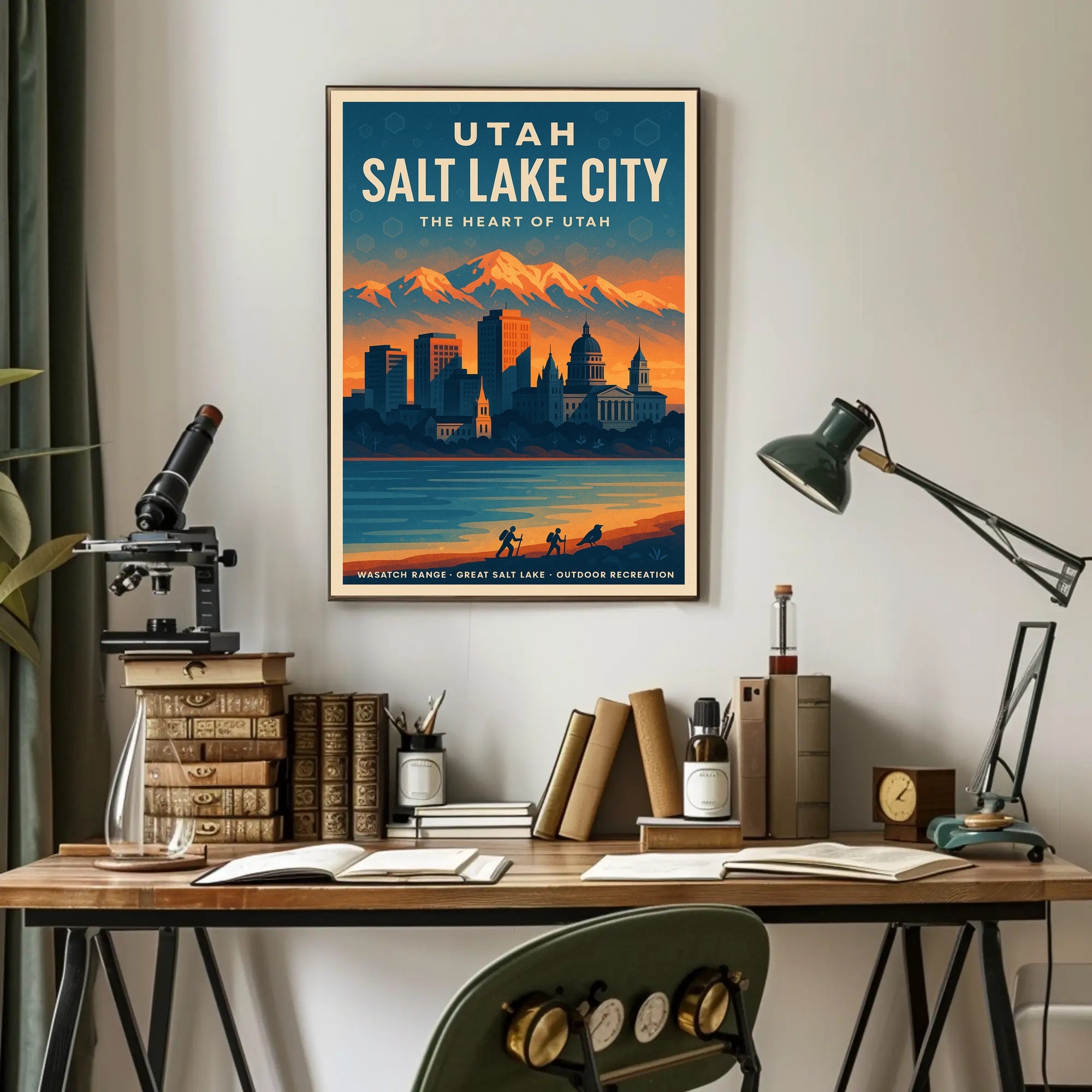 Salt Lake City Scenic Travel Poster PosterGoat